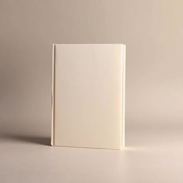 Paperback book standing upright in a studio product shot